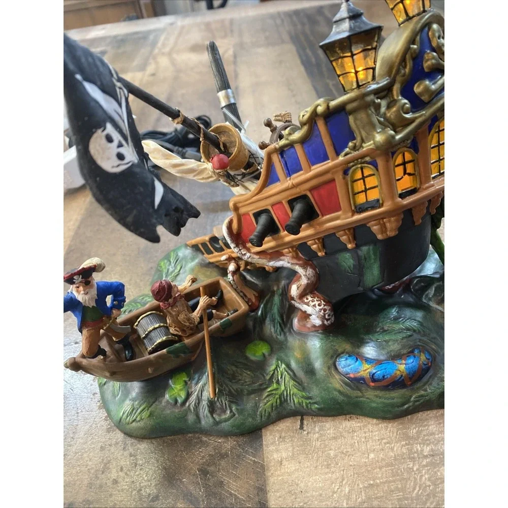 Dept 56 Pirate Ship of Sea Phantoms Halloween Village-Spooky Lights Vintage